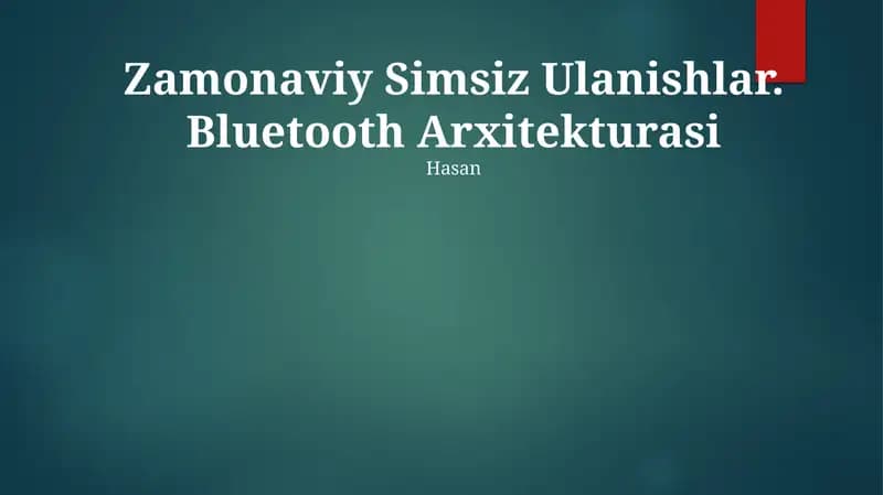 Bluetooth arxitekturasi