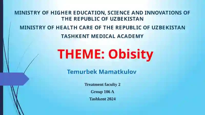 Obesity Treatment at Tashkent Medical Academy