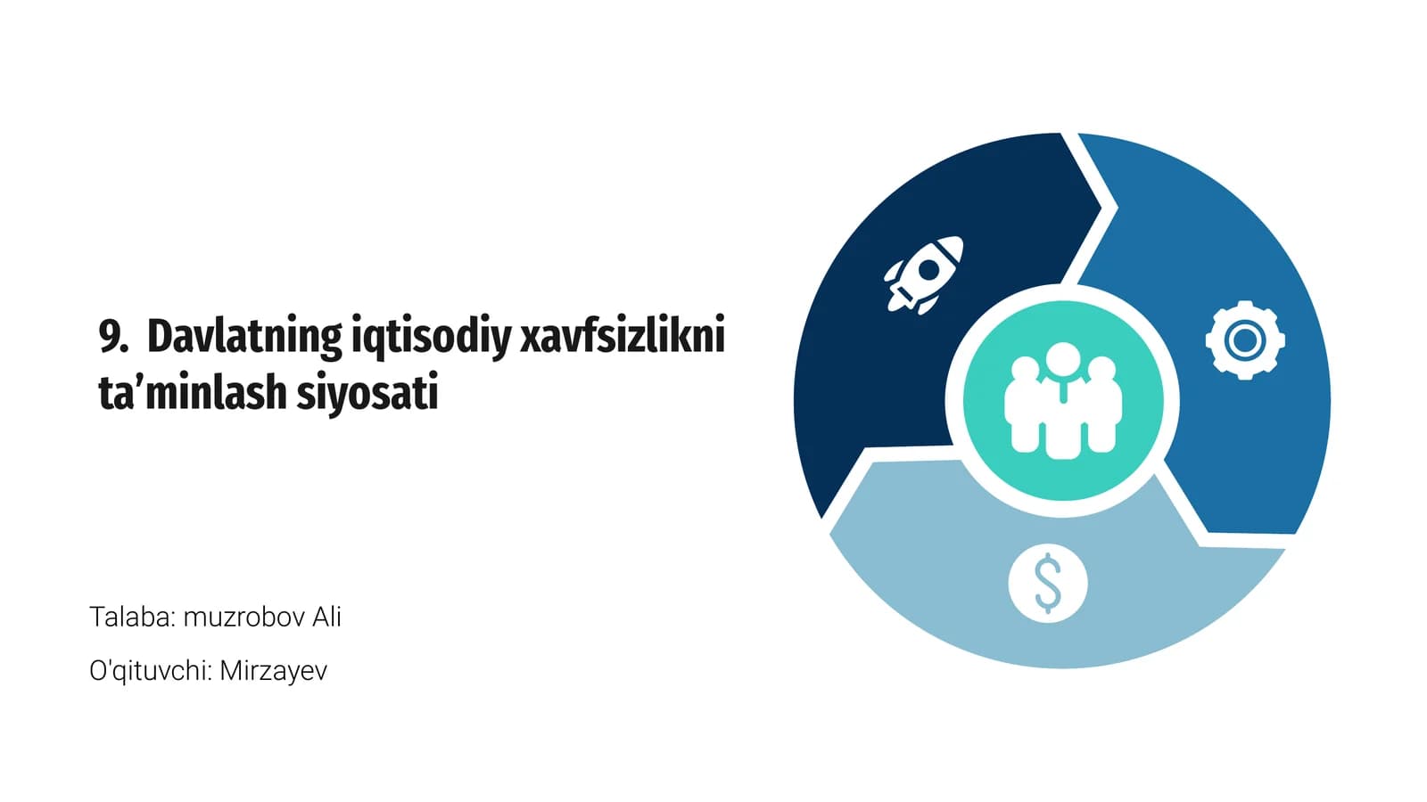 Davlatning iqtisodiy xavfsizlikni ta’minlash siyosati