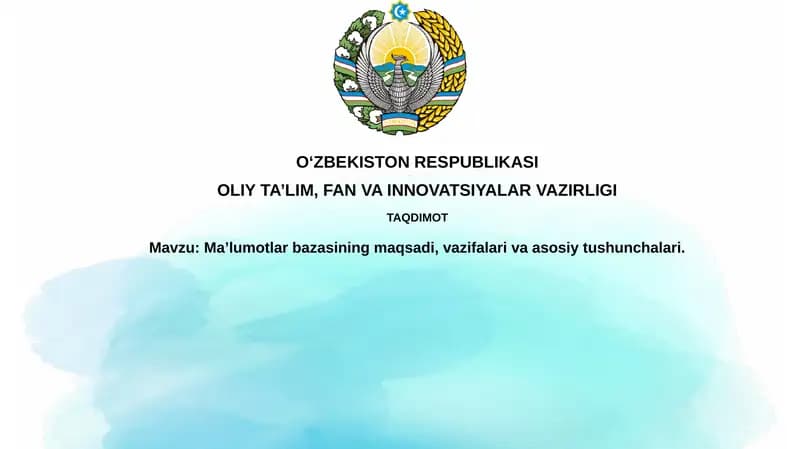 Ma’lumotlar bazasi