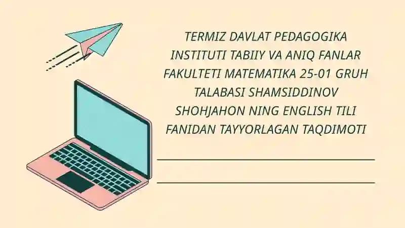 English Tili Fanidna Ta'lim