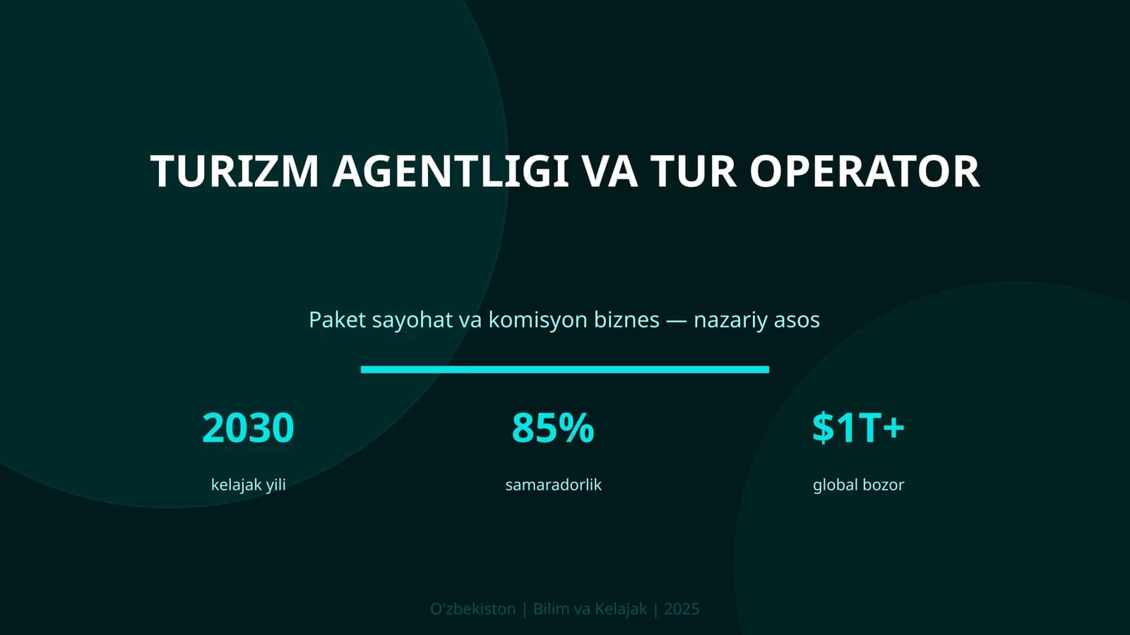 Turizm agentligi va tur operator