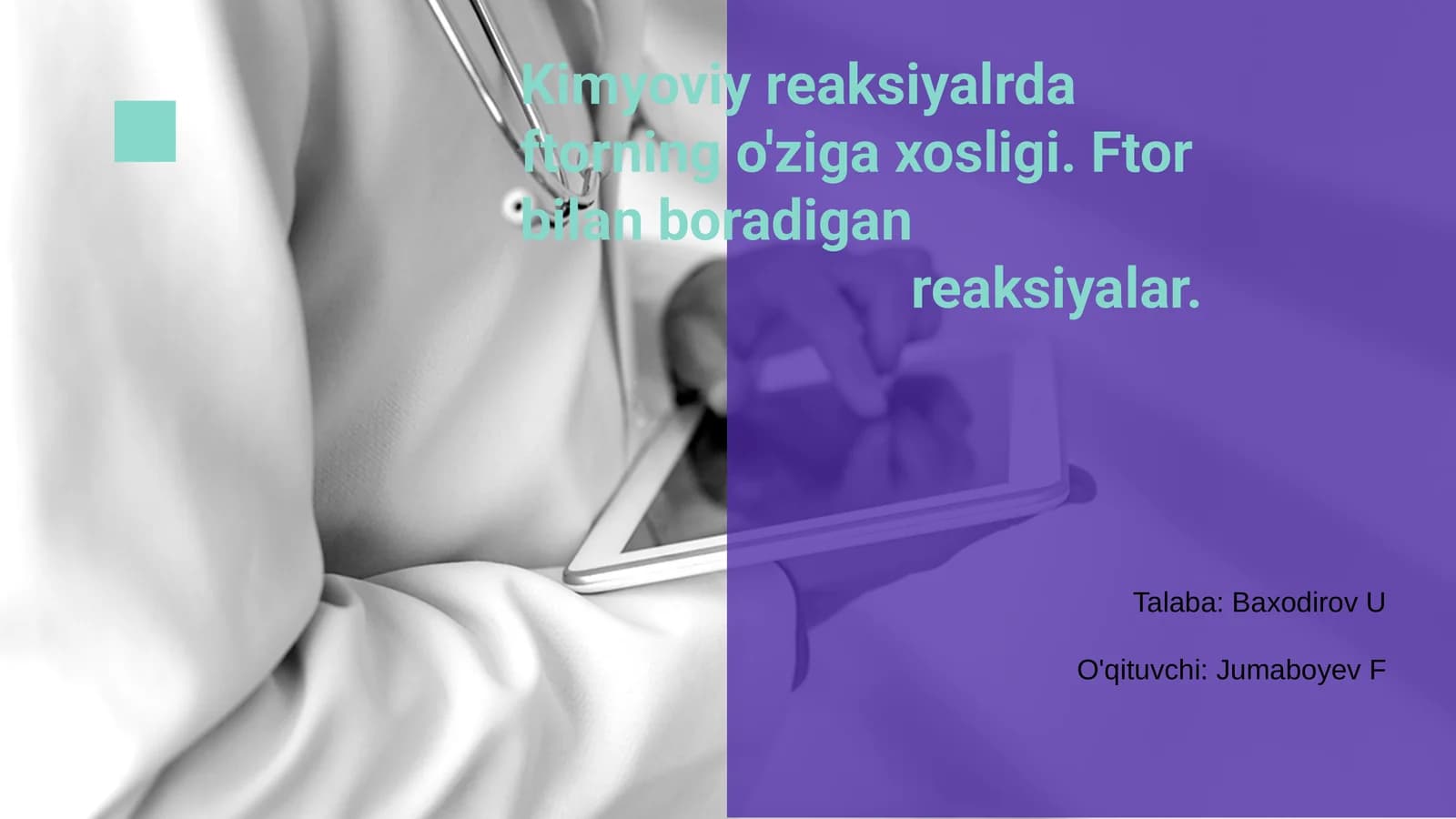 Ftorning kimyoviy faoliyati