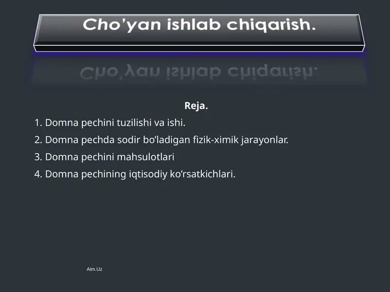 Dоmnа pеchini tuzilishi vа ishi