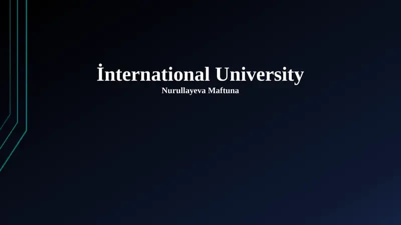 Xalqaro Universitetlarning Afzalliklari