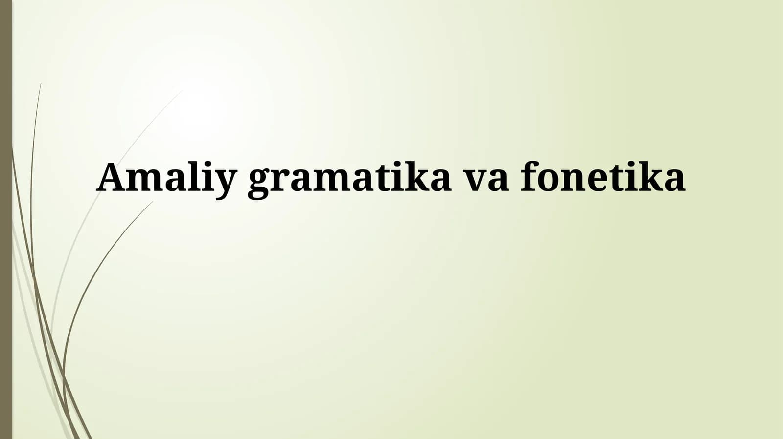 Tovushlar fonetikasi