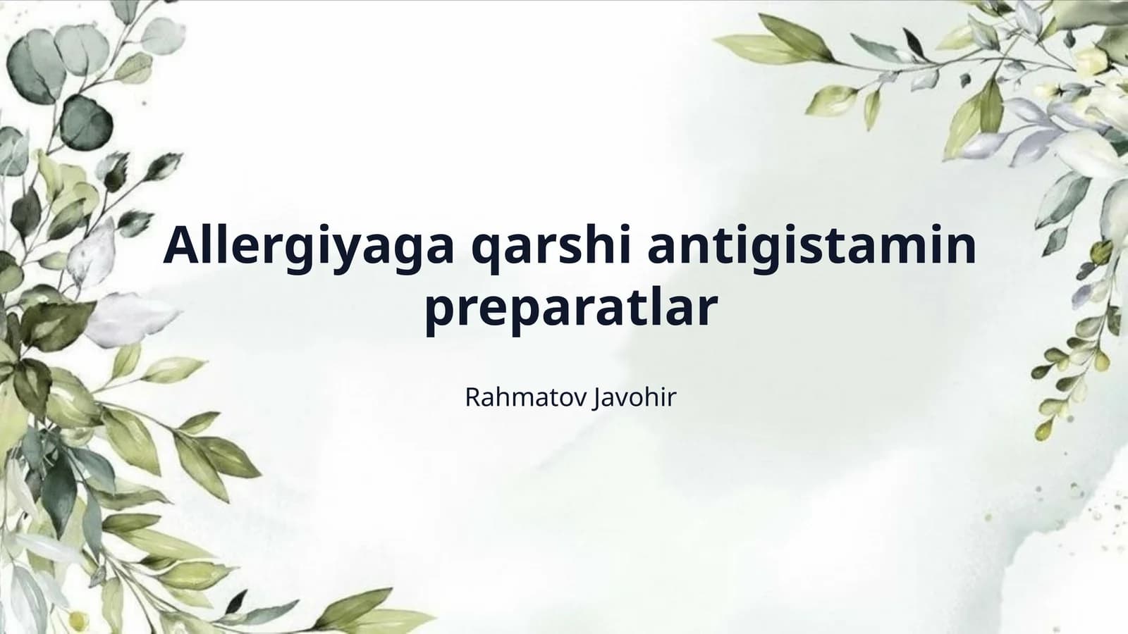 Allergiyaga qarshi antigistamin preparatlar