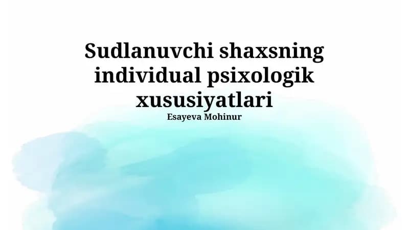 Xotiraning individual xususiyatlari