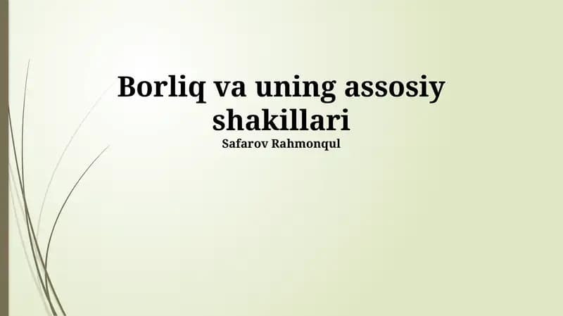 Mavjudlikning mohiyati