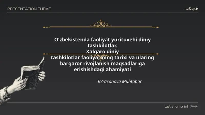 Xalgaro diniy tashkilotlar faoliyati