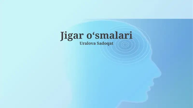 Jigar oʻsmalari