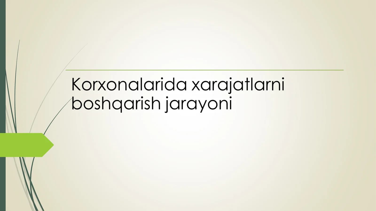 Korxonalarda mahsulot tannarxi