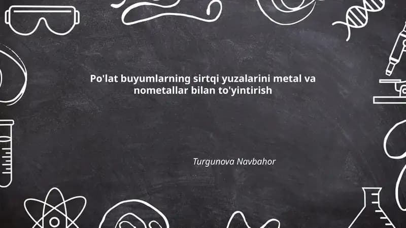 Tsink bilan galvanizatsiya