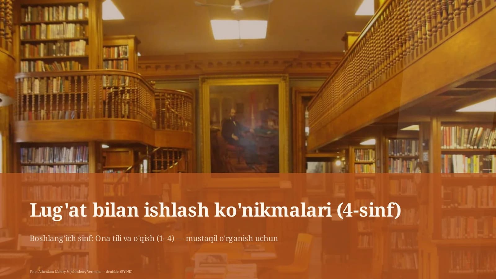 Lug'at bilan ishlash ko'nikmalari (4-sinf)