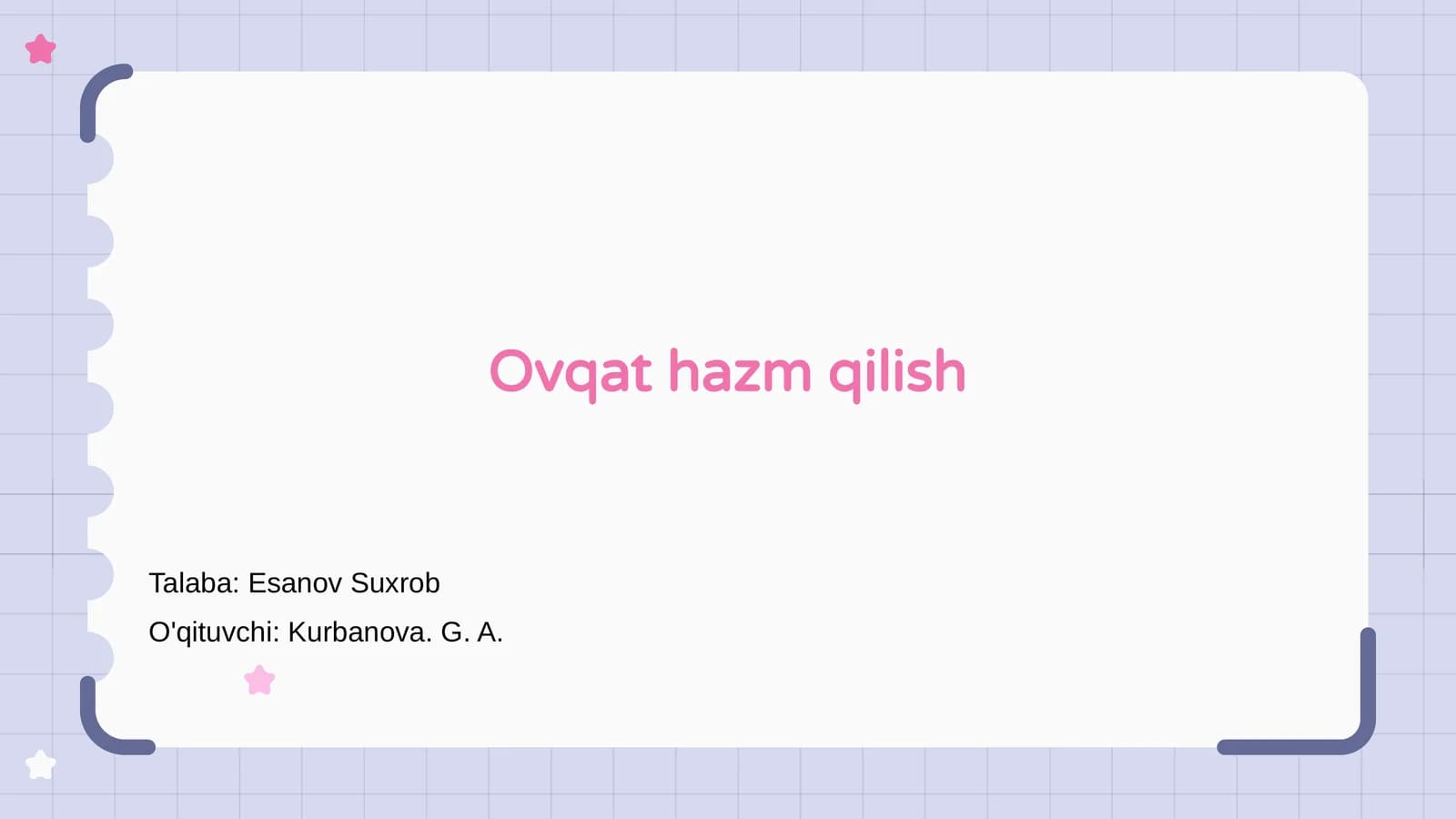 Ovqat hazm qilish