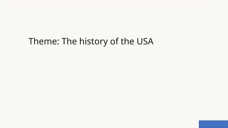 The history of the USA