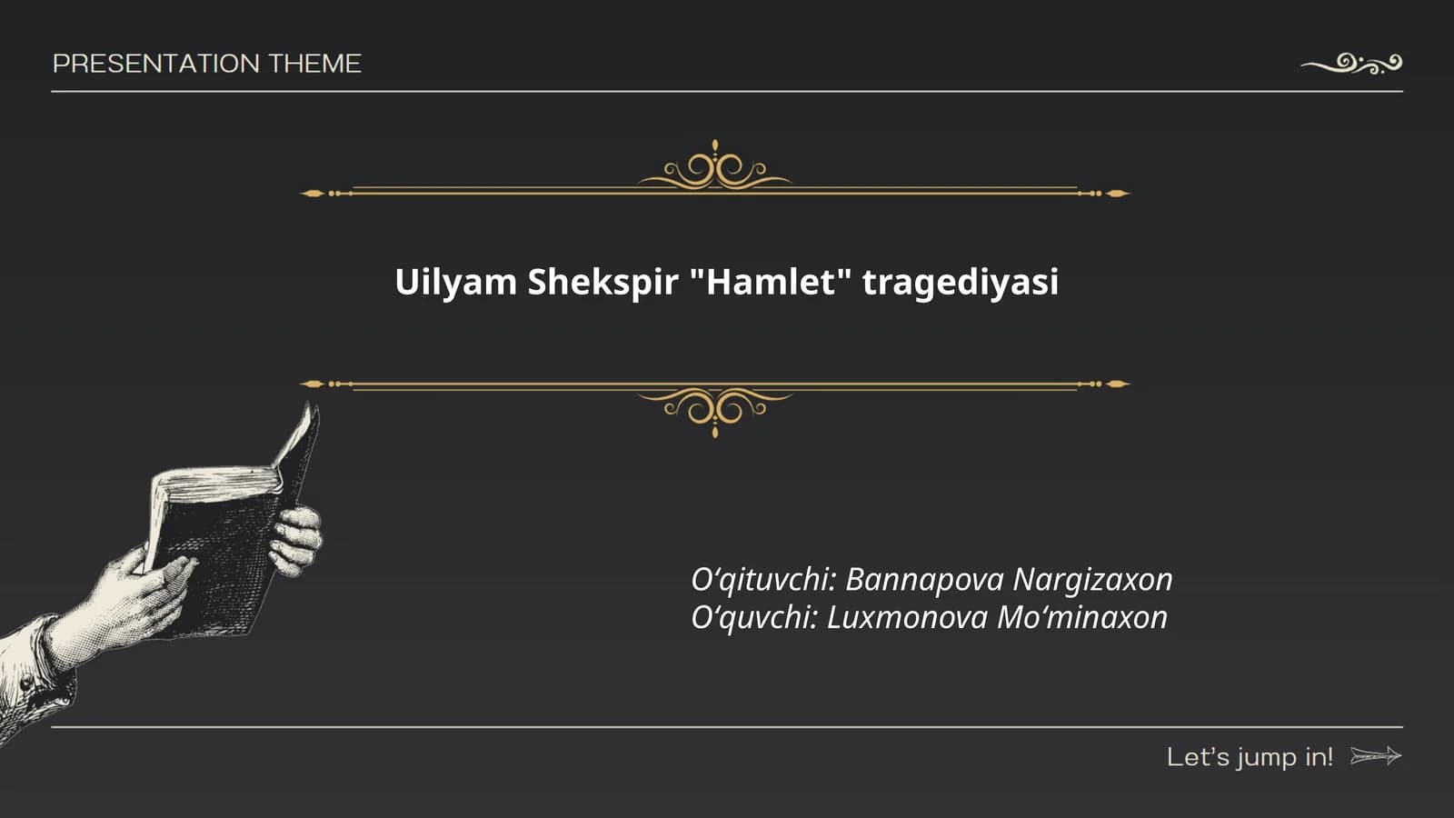 Uilyam Shekspir "Hamlet" tragediyasi