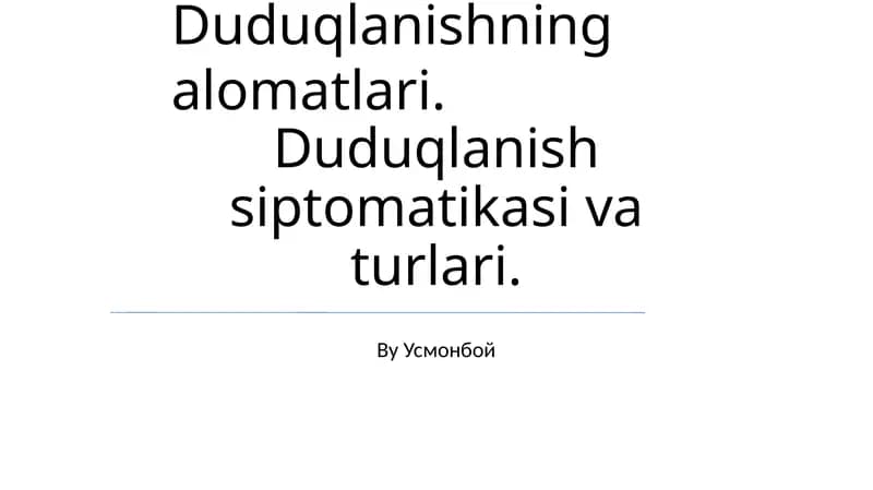 Balbuzniy turlari