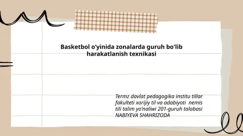 Zonalarda Guruh Bo'lib Harakatlanish Texnikasi