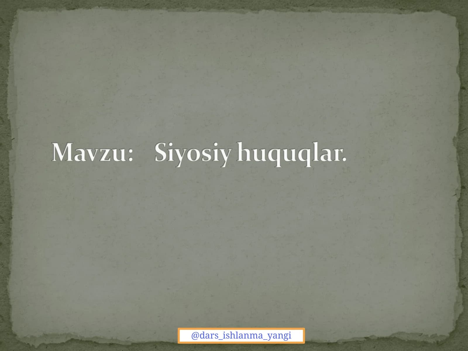 Siyosiy huquqlar