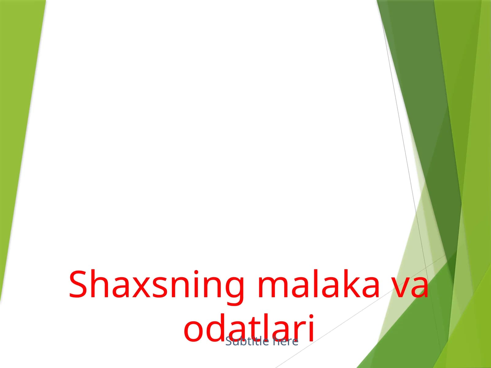 Shaxsningmalakavaodatlari