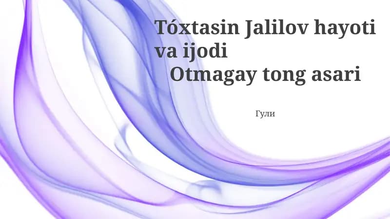 Otmagay Tong: Chuqur Tahlil