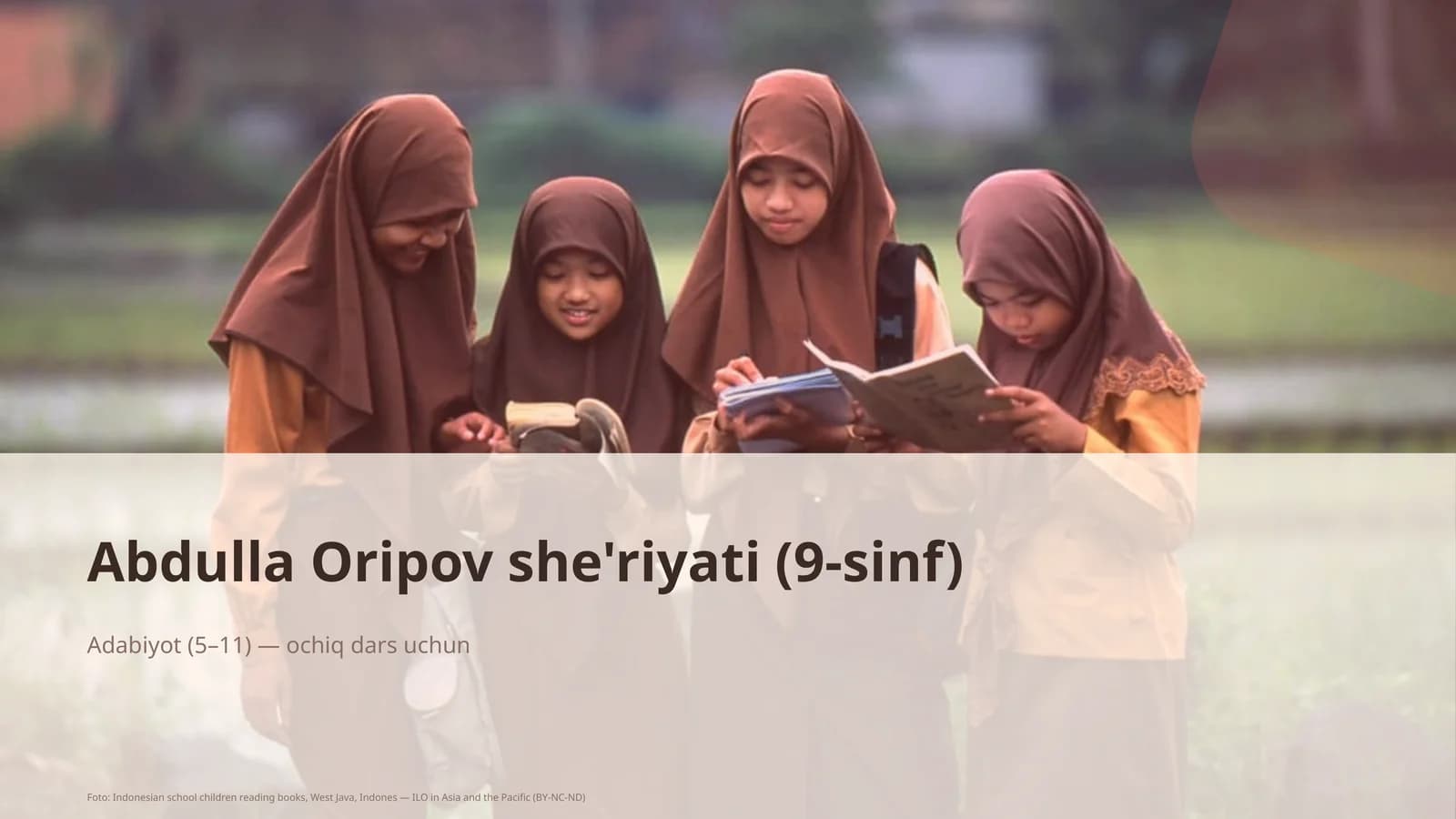 Abdulla Oripov she'riyati (9-sinf)