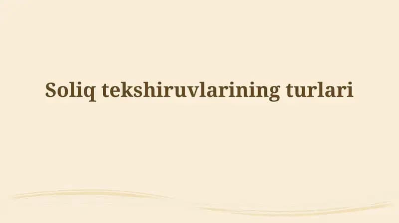 Ofisda soliq tekshiruvi