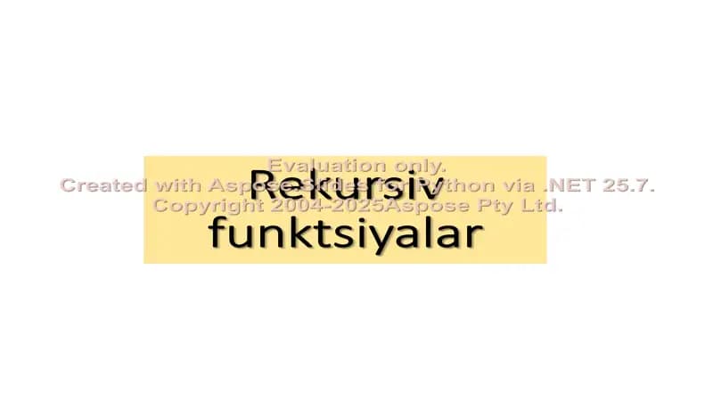 Rekursiv funktsiyalar
