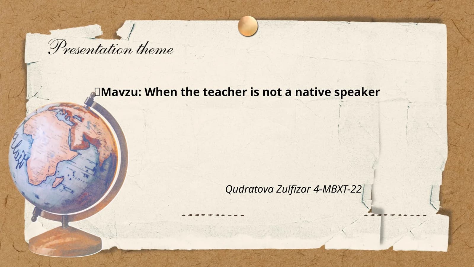 When the teacher is not a native speaker