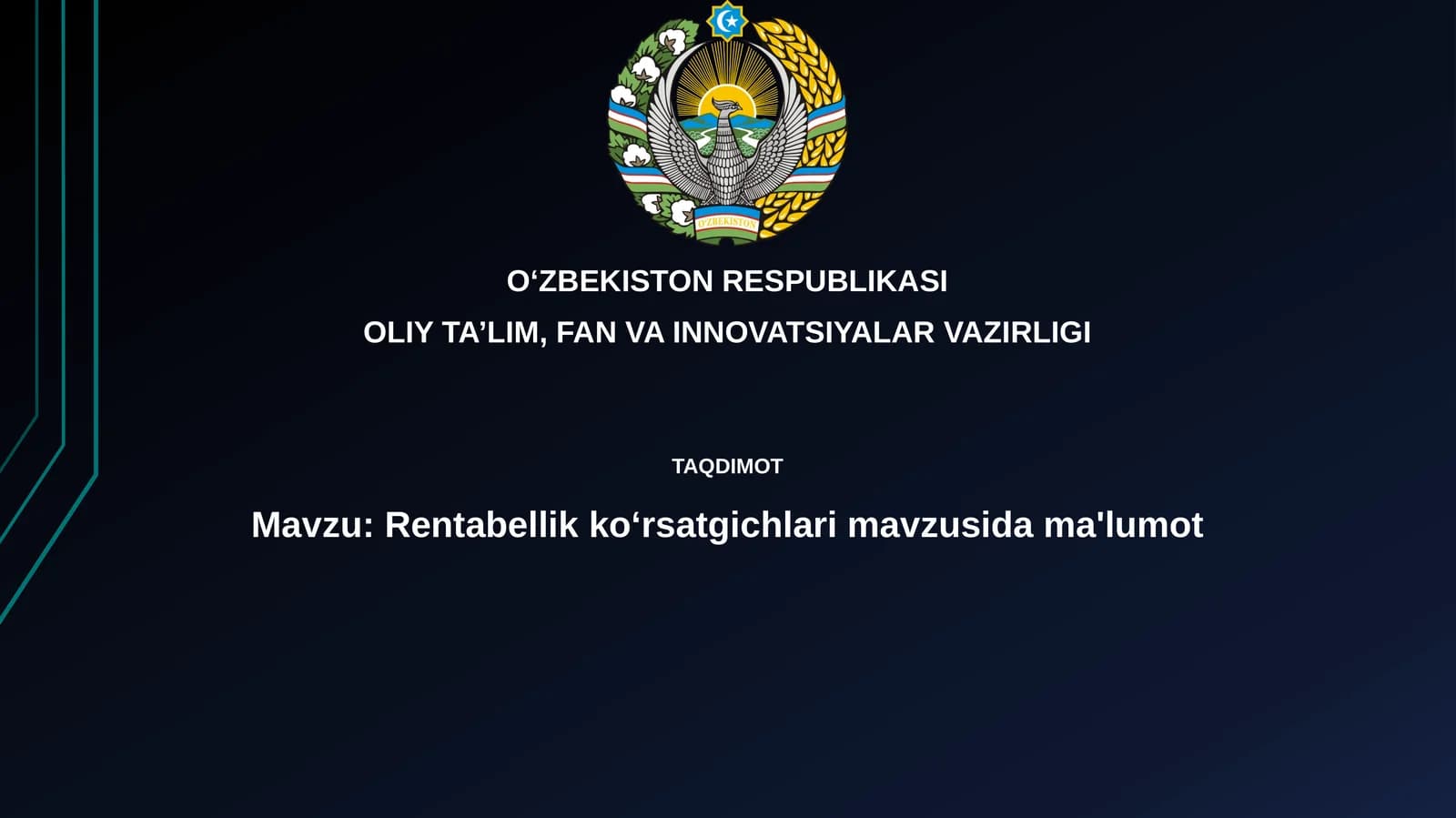 Rentabellik koʻrsatgichlari