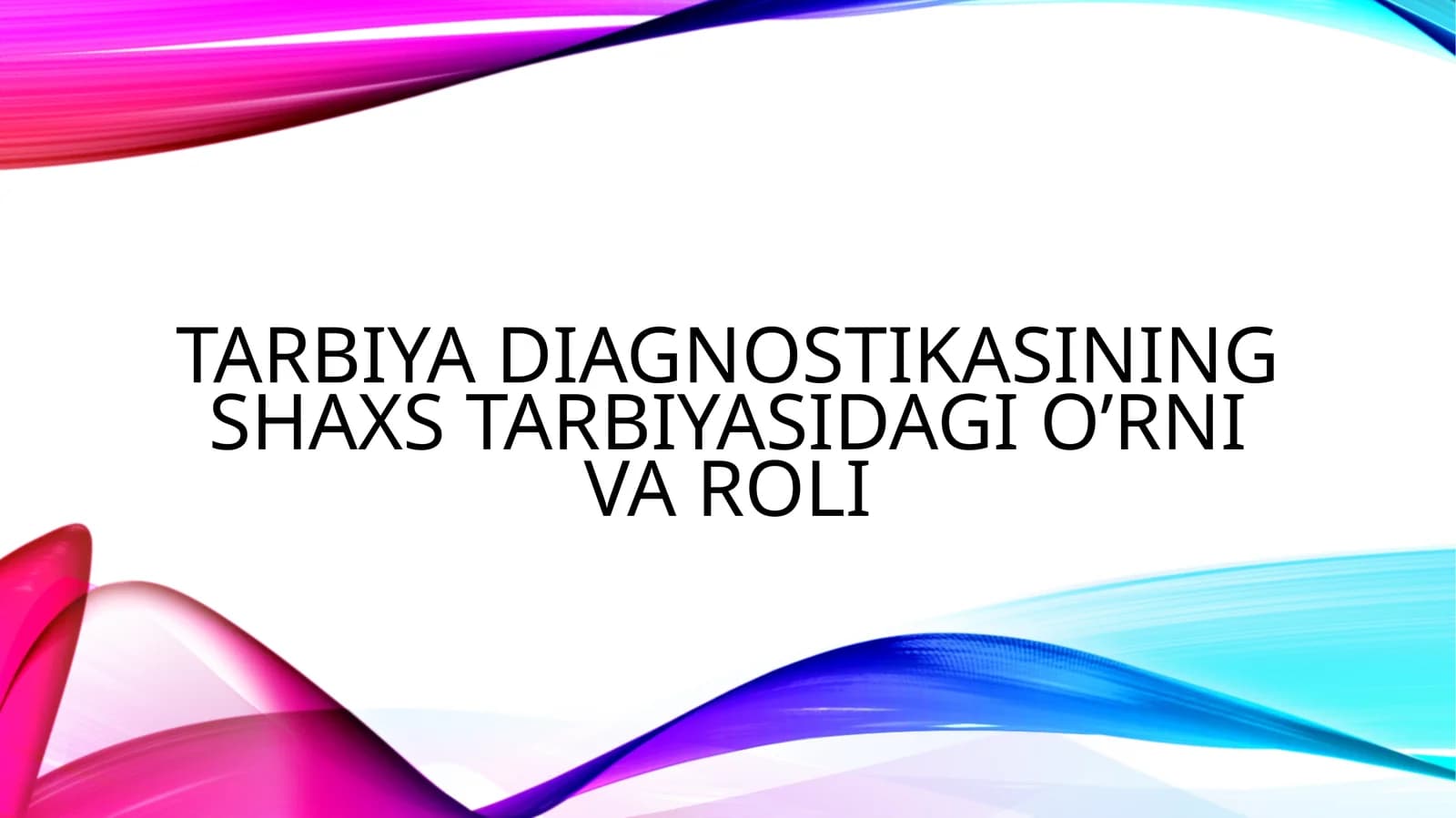 Tarbiya diagnostikasi
