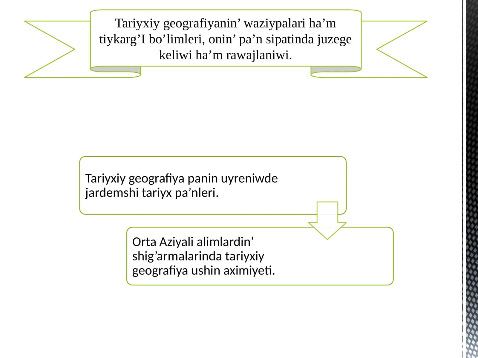 Tariyxiy-geografiyani o'rganish metodi