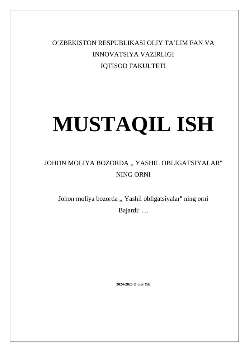 Yashil obligatsiyalar