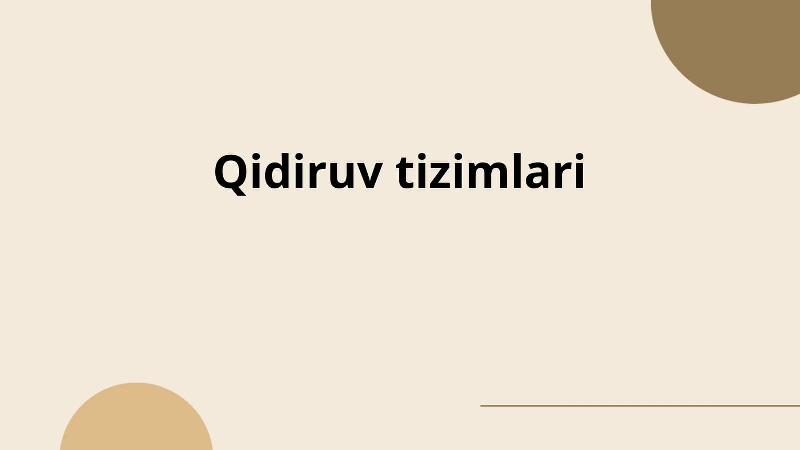 Qidiruv tizimlari