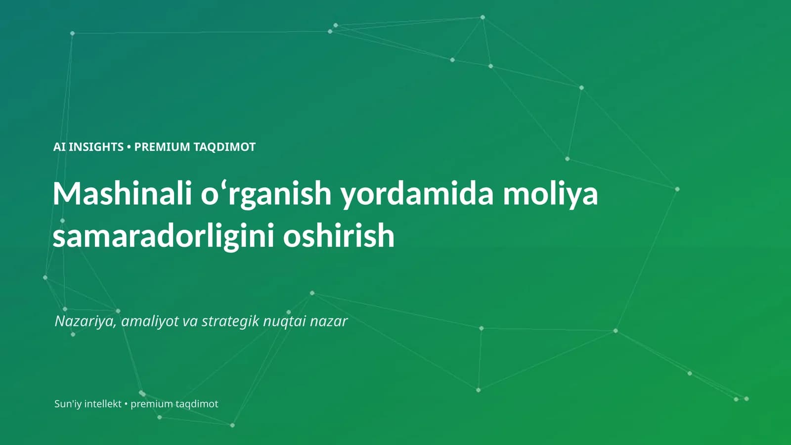 AI INSIGHTS • PREMIUM TAQDIMOT