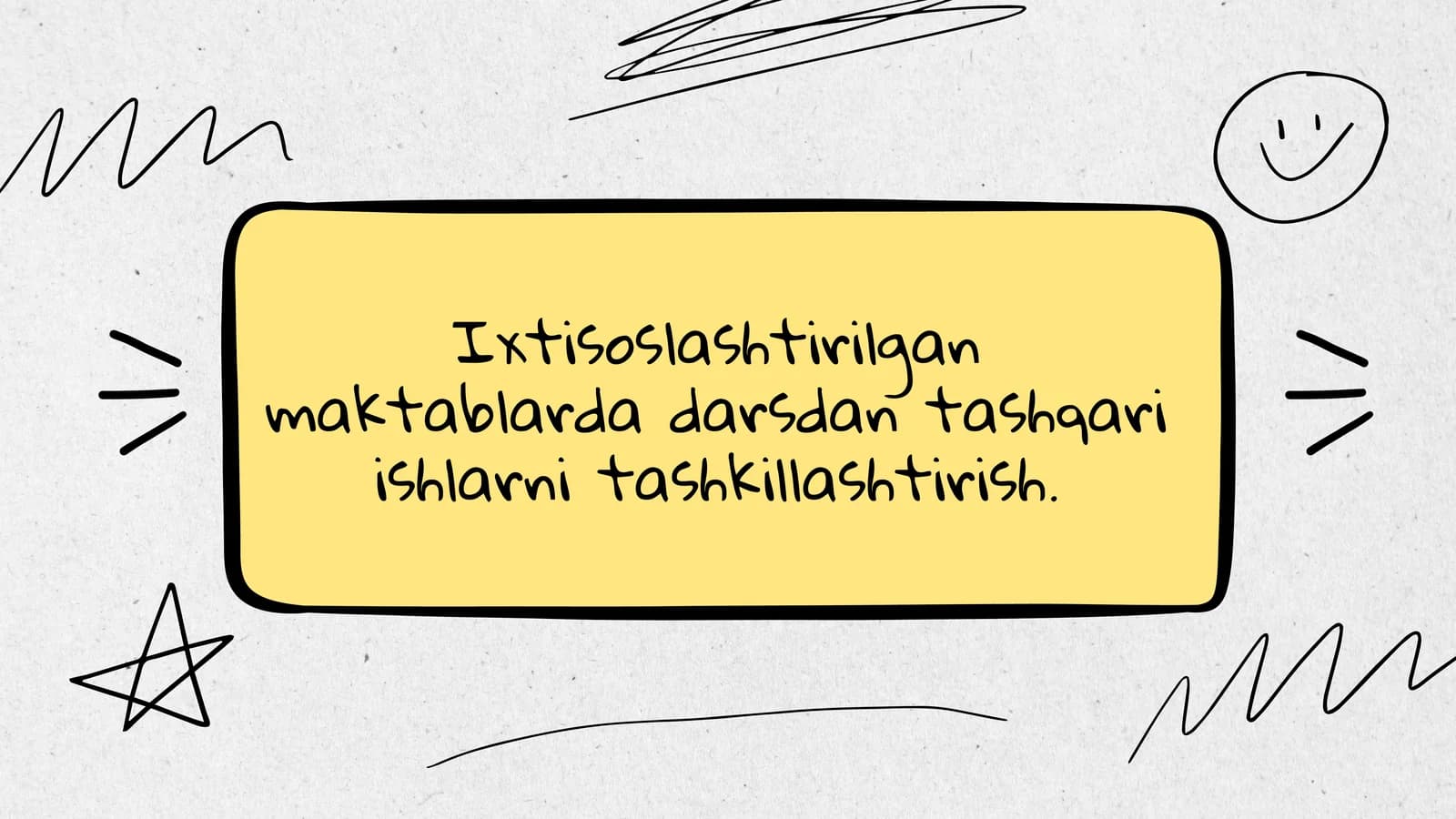 Ixtisoslashtirilgan maktablarda darsdan tashqari ishlarni tashkillashtirish