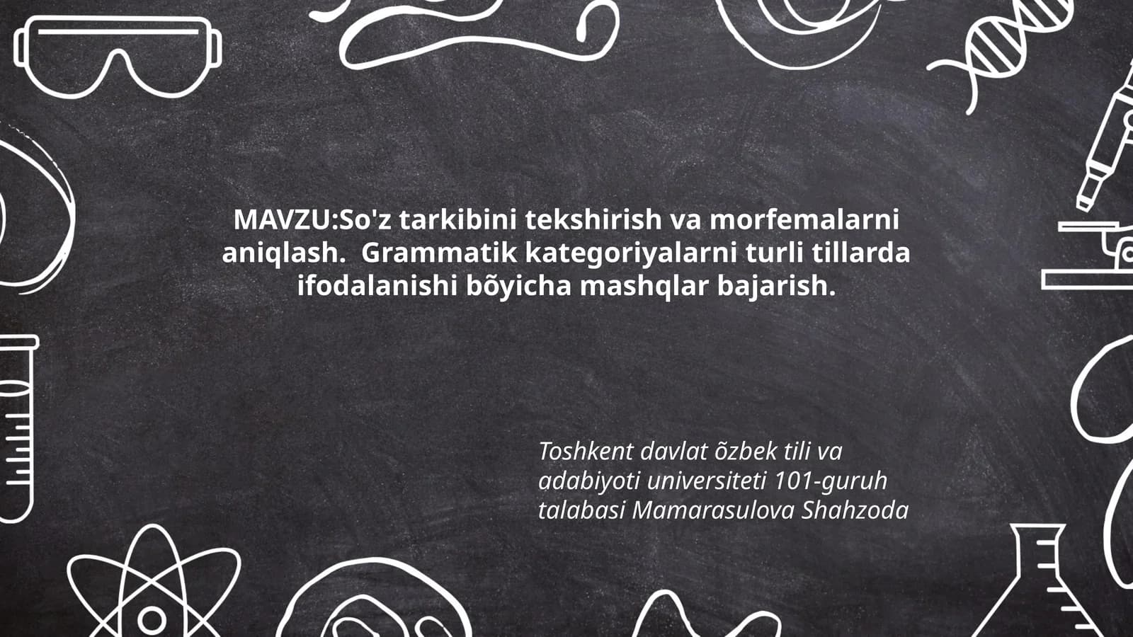 So'z tarkibini tekshirish va morfemalarni aniqlash