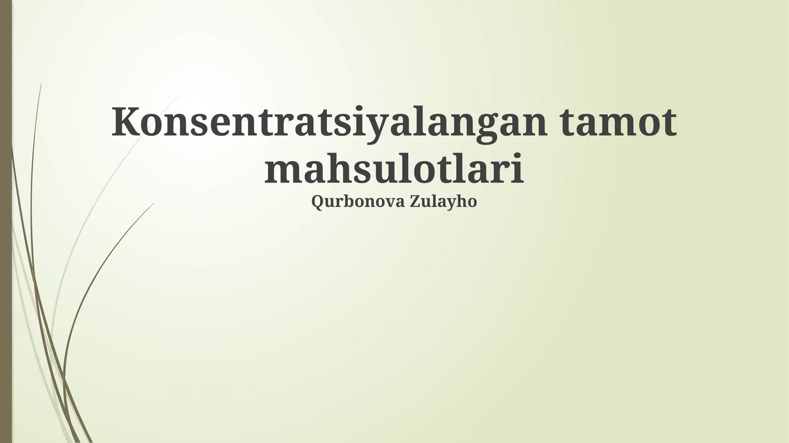 Konsentratsiyalangan tamot mahsulotlari