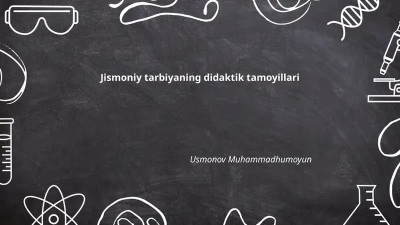 Jismoniy tarbiyaning didaktik tamoyillari