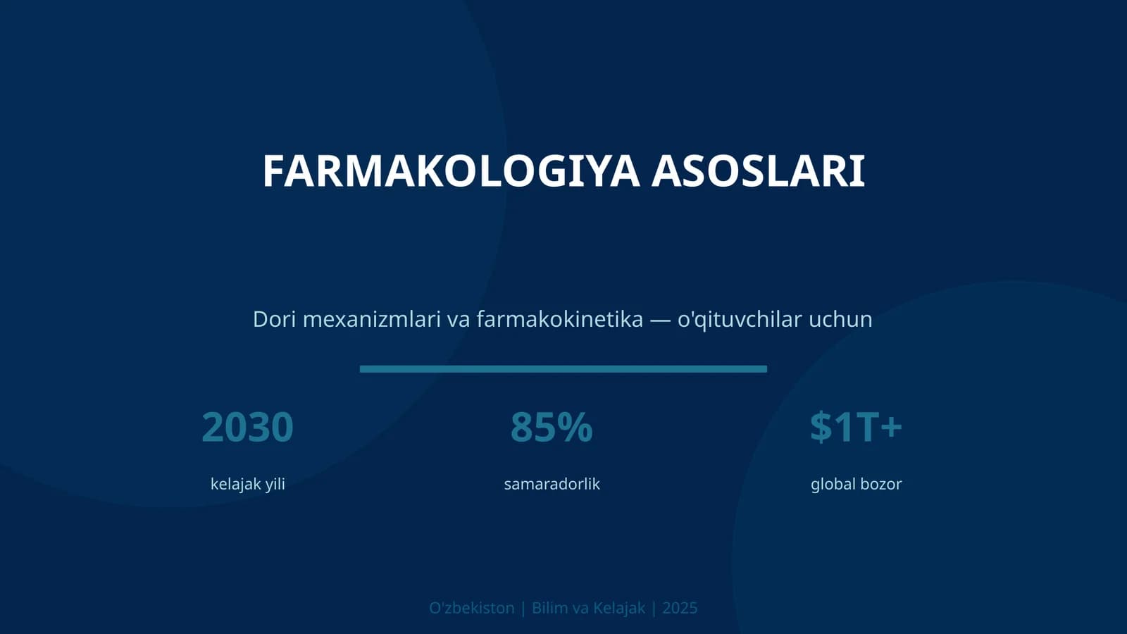 FARMAKOLOGIYA ASOSLARI