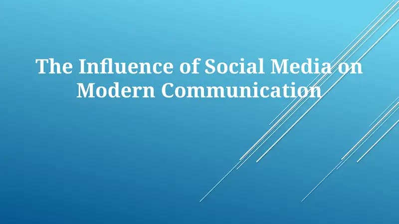 The Influence of Social Media on Modern Communication