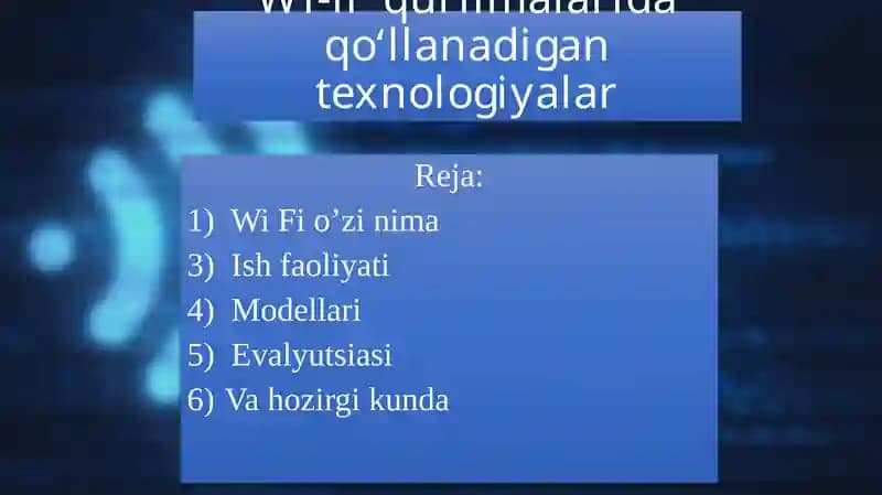 Wi-Fi texnologiyasi
