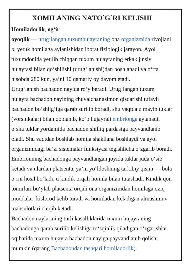 XOMILANING NATO`G`RI KELISHI