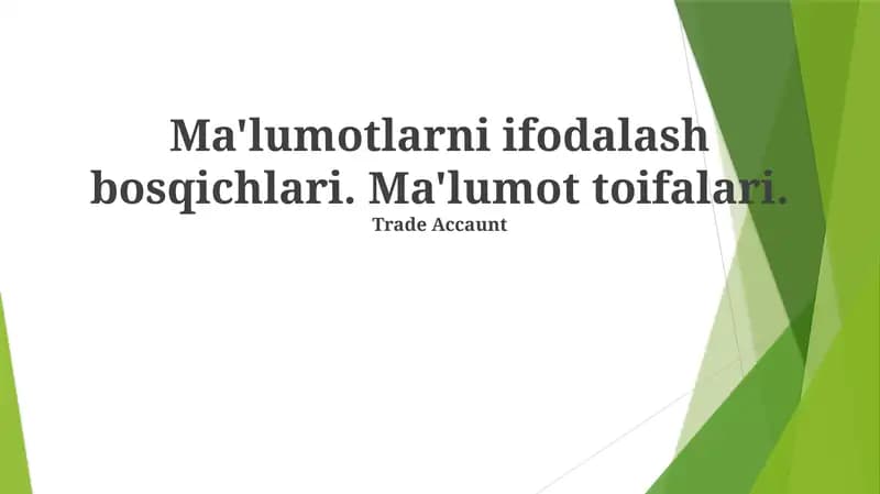 Trade Accaunt