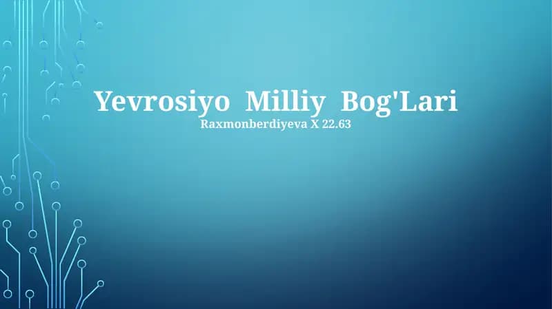 Yevrosiyo Milliy Bog'Lari