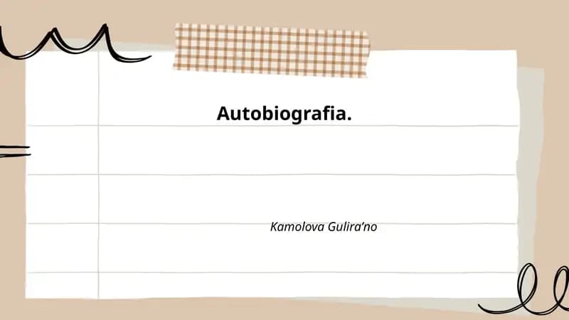Autobiografia by Kamolova Guliraʼno