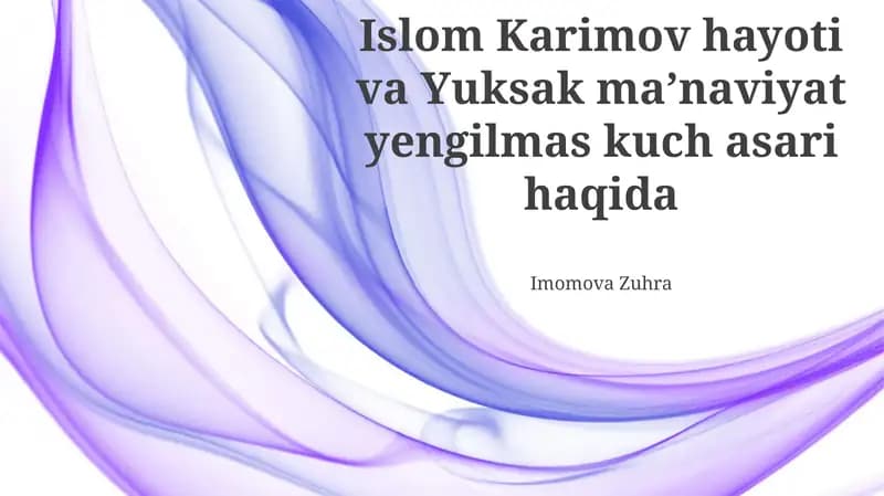 Yuksak Ma'naviyat – Eng Buyuk Kuch Kitobi