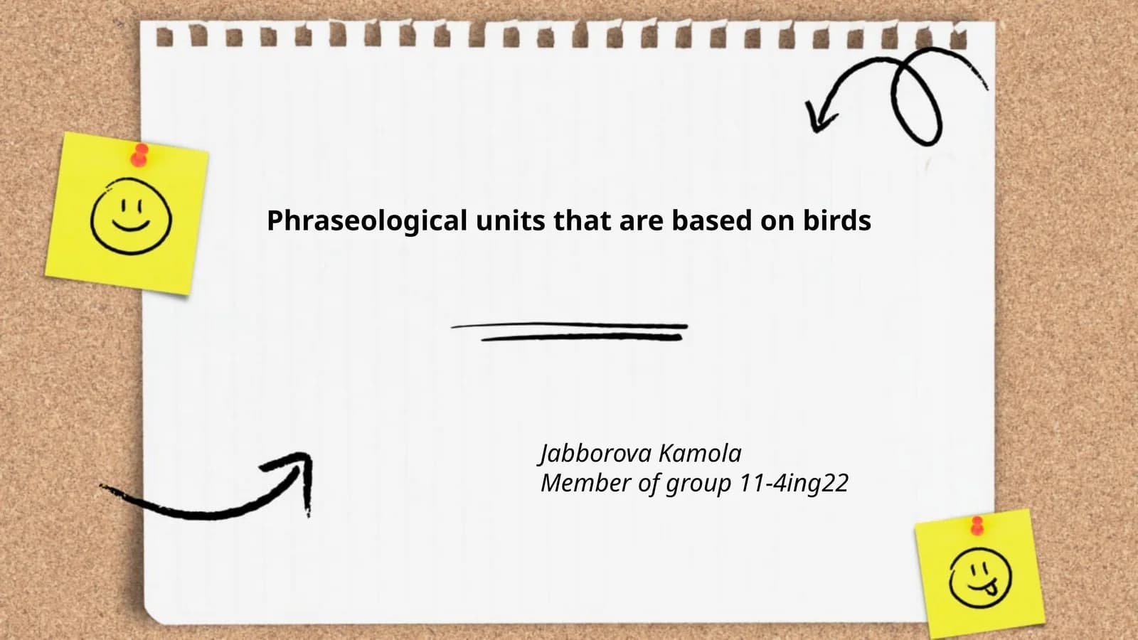 Bird Metaphors in English Grammar