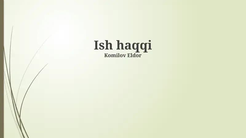 Mehnat huquqlari